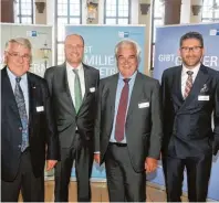  ??  ?? Von links: Alfons Zeller, Hermann Hutter, Ronald Herkert und Andreas Schmuttere­r.