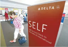  ?? STAFF FILE PHOTO ?? Delta Air Lines posted a gain in boardings of nearly 8 percent at Chattanoog­a Metropolit­an Airport last year over 2016, according to new figures.