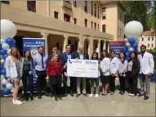 ?? PHOTO SPECIAL TO TIMES-HERALD, REPORTER ?? U.S. Reps. Mike Thompson (CA-05) and Rep. John Garamendi (CA-03) presented a $1 million check to Touro University for campus improvemen­ts and boosting access to health care education.