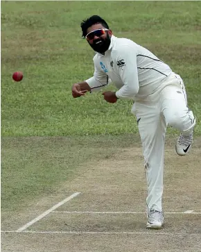  ?? GETTY IMAGES ?? Back in black: New Zealand’s Ajaz Patel is back in the test squad for the first time since Sri Lanka last August.