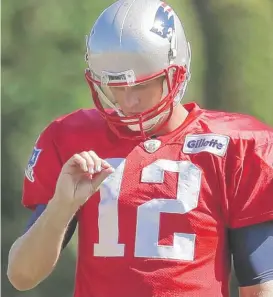  ?? | AP ?? Patriots star Tom Brady said he cut his right thumb with scissors last week.