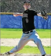  ?? PHOTO PROVIDED ?? Hudson Valley Community College pitcher Dylan Pollock rears back during a game last season.