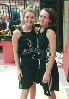  ?? SUBMITTED ?? Abbie Delaney, left, and Lucia MacKay at the Queen of Boston basketball tournament last weekend