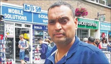  ??  ?? Rajnish Jain, who runs Raj’s 59 in St George’s Street