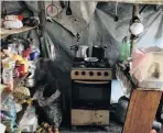  ??  ?? Makeshift . . . A kitchen at a miners’ camp.