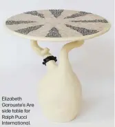  ?? ?? Elizabeth Garouste's Are side table for Ralph Pucci Internatio­nal.