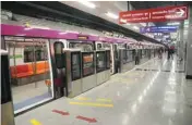  ?? PIC/MPOST ?? Kalkaji Mandir Metro station during a trial on Friday