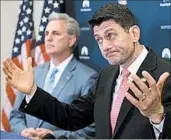  ?? MICHAEL REYNOLDS/EPA ?? House Speaker Paul Ryan pledged to soon “lay out the path forward on health care” and other GOP priorities.