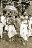  ?? PTI ?? Sabarimala chief priest Unnikrishn­an Namboothir­i performs Kalabhabis­hekam at Lord Ayyappa temple, 2016