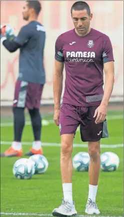  ??  ?? Bruno Soriano, en un entrenamie­nto reciente del Villarreal.