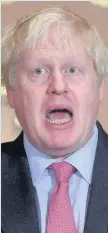  ??  ?? > Boris Johnson yesterday