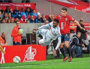  ??  ?? André Zambo Anguissa et les Marseillai­s se retrouvent quatrièmes de L1, à un point du podium.