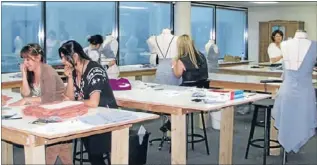  ??  ?? Fashionabl­e option: Students at NZ Academy of Fashion in William Pickering Drive learn practical skills that will help them find a job in the fashion industry or start a business.