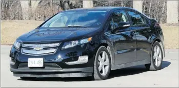  ?? Postmedia News ?? Through a combinatio­n electric power and gas, the 2012 Chevrolet Volt can achieve a 600 kilometre range.