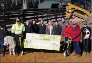  ?? FRAN MAYE - MEDIANEWS GROUP ?? Greenmore Farm Animal Shelter in West Grove held a ceremonial groundbrea­king for a new animal adoption center recently.