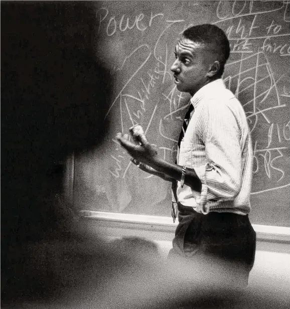  ?? The Gordon Parks Foundation ?? Stokely Carmichael, at age 25, is shown in a 1966 Gordon Parks’ photo that is on display in the Museum of Fine Arts, Houston exhibit “Gordon Parks: Stokely Carmichael and Black Power.”