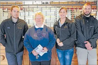  ??  ?? Grassroots change: Mt Albert-Sandringha­m Bowling Club vice president Marion Roberts, second from left, with the Project LiteClub team.