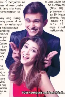  ??  ?? TOM Rodriguez and Carla Abellana