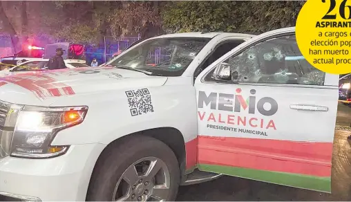  ?? ADID JIMÉNEZ/EL SOL DE MORELIA ?? El candidato
Memo Valencia suspendió su campaña en Morelia, luego del ataque del sábado