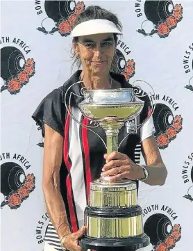  ??  ?? CHERRY ON TOP: Lourenza van der Merwe won a gold medal at the SA Masters Women’s Open Singles title Championsh­ips in Pretoria last week