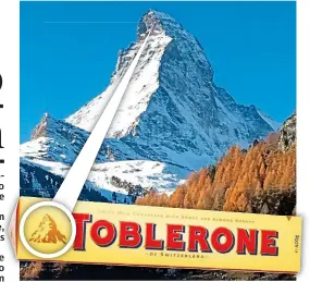  ?? ?? High drama: The Matterhorn motif, circled, and the real thing