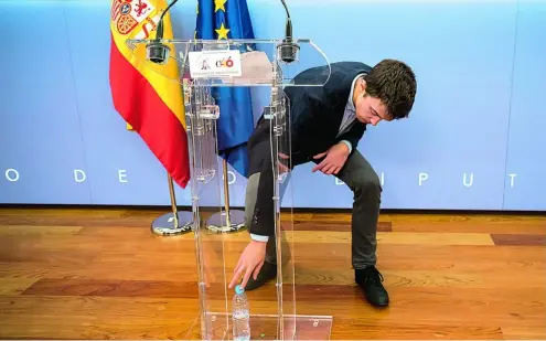  ?? ALBERTO R. ROLDÁN ?? Íñigo Errejón renunció a su Acta en el Congreso después de que la cúpula morada le presionara para que dejase su escaño en enero