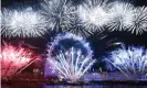  ??  ?? New Year’s Eve celebratio­ns in London last year. Photograph: Andy Rain/EPA