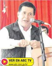  ?? ?? Horacio Cartes, expresiden­te de la República (2013-2018), líder de “Honor Colorado”.