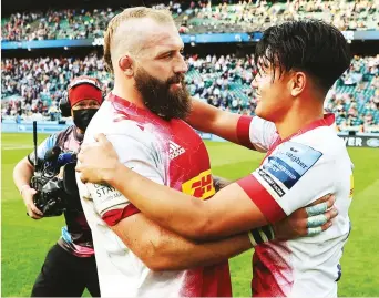  ?? PICTURE: Getty Images ?? Sussex success stories: Joe Marler, left, and Marcus Smith