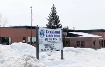  ?? —photo Gregg Chamberlai­n ?? Plantagene­t Public School could end up closing down and its students moved to Rockland Public School, if the Upper Canada District School Board decides to accept the recommenda­tions of its ARC report.