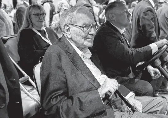  ?? REUTERS ?? Berkshire Hathaway Chairman Warren Buffett attends the Berkshire Hathaway Inc annual shareholde­rs’ meeting in Omaha, Nebraska, May 3.