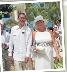  ??  ?? Pamela’s parents on their wedding day.