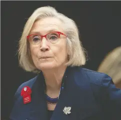  ?? ADRIAN WYLD / THE CANADIAN PRESS ?? Carolyn Bennett, who served as Crown-indigenous Relations minister, said on Twitter Erin O’toole is
“pushing extreme-right policies.”