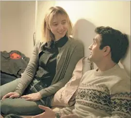  ?? Amazon Studios ?? EMILY (ZOE KAZAN) and Kumail (Kumail Nanjiani) in “The Big Sick.”