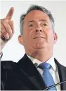  ?? Getty Images. Picture: ?? Pointing the finger – Liam Fox has hit out at Jeremy Corbyn and Donald Trump.