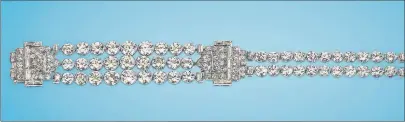  ?? [ Dorotheum ] ?? Cartier London, Diamantarm­band: zusammen circa 30 Karat, die Arbeit ist um 1930 entstanden.