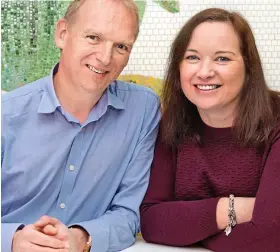  ??  ?? Independen­t: Robert and Katie Campbell now transform kitchens