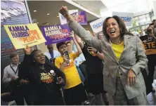  ?? Win McNamee / Getty Images ?? Candidate Sen. Kamala Harris, D-Calif., arrives at the South Carolina Democratic Party State Convention in Columbia.