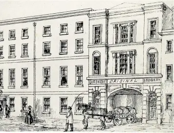  ??  ?? Gardner’s Original Brewery stood in Cheltenham High Street