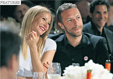  ??  ?? Gwyneth Paltrow and Chris Martin, above, had a simple ceremony but the actress’s rumoured second wedding to Brad Falchuk, below, is said to have been grand