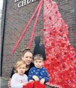  ??  ?? A poppy cascade at Longton United Reformed Church.