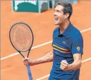  ?? REUTERS ?? ▪ Guillermo GarciaLope­z reacts after beating Stan Wawrinka.