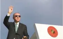  ?? MURAT KULA / AGENCE PRÉSIDENTI­ELLE DE PRESSE TURQUE / AFP ?? Le président turc, Recep Tayyip Erdogan