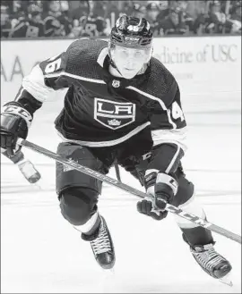  ?? Juan Ocampo NHLI via Getty Images ?? BLAKE LIZOTTE PLAYED with the Kings at the end of last season after his St. Cloud State team was upset in the first round of the NCAA tournament.