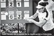 ?? JOSEFINA VILLARREAL ?? Mafe Herazo dio el punto de la clasificac­ión a Colombia.