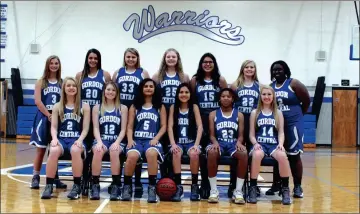  ?? BARBARA HALL / Contribute­d Photo ?? Gordon Central girls team mambers for 2017-18 are: (front row, from left) Lily Glass, Cara Crump, Olivia Fleming, Jocelyn Gutierrez, Mercedes Coleman, Lelia Culberson; (back row, from left) Brooklyn Towe, Laura Sanchez, Bailey Ferguson, Cheyenne...