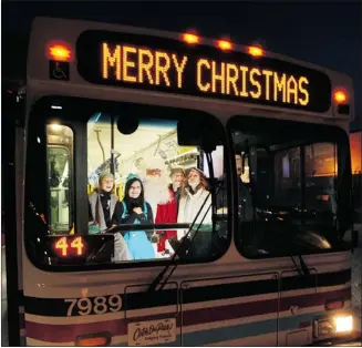  ?? Calgary Herald/files ?? Calgary Transit has been wishing riders a Merry Christmas on buses since digital destinatio­n signs were first installed nearly a decade ago. It says that it has no plans to stop doing so.