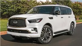  ??  ?? The 2021 Infiniti QX80 full-size sport utility vehicle.