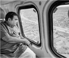  ?? PHOTO: PTI ?? Union Minister for Road Transport and Highways Nitin Gadkari during inspection of Delhi-mumbai Expressway in Dausa, Rajasthan region