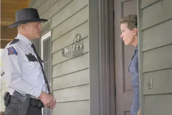  ?? Merrick Morton / Fox Searchligh­t Pictures ?? Woody Harrelson is a police chief struggling to solve the rape and murder of Frances McDormand’s daughter in “Three Billboards Outside Ebbing, Missouri.”